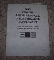 1990 Geo Storm Dealer Service Manual Update Bulletin Supplement