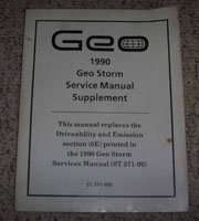 1990 Geo Storm Driveability & Emissions Service Manual Supplement