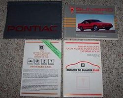 1990 Pontiac Sunbird Owner's Manual Set