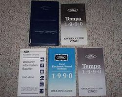 1990 Ford Tempo Owner's Manual Set