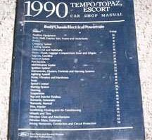 1990 Ford Tempo & Escort Service Manual