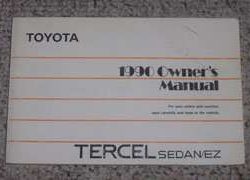 1990 Toyota Tercel Sedan/EZ Owner's Manual