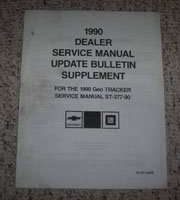 1990 Geo Tracker Dealer Service Manual Update Bulletin Supplement
