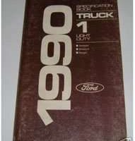1990 Ford Aerostar, Ranger & Bronco II Specificiations Manual