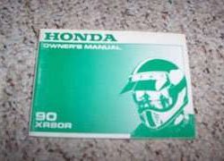 1990 Honda XR80R Motorcycle Owner's Manual