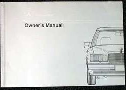 1992 Mercedes Benz 190E 2.3 & 190E 2.6 Owner's Manual