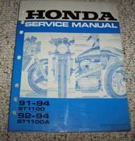 1991 Honda ST1100 & ST1100A Motorcycle Service Manual
