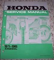 1992 Honda XR250R Service Manual