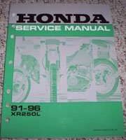 1991 Honda XR250R Service Manual