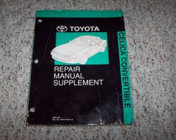 1990 Toyota Celica Convertible Service Manual Supplement