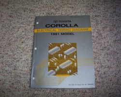 1991 Toyota Corolla Electrical Wiring Diagram Manual