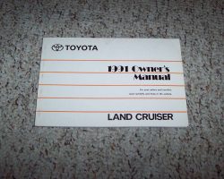 1991 Toyota Land Cruiser Owner's Manual
