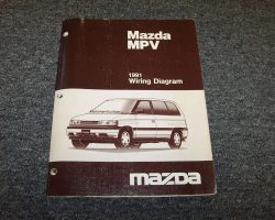 1991 Mazda MPV Wiring Diagram Manual
