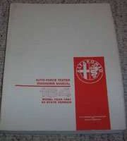 1991 Alfa Romeo 164 Auto Force Tester Diagnosis Manual