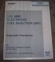 1991 Dodge Stealth 3.0L MMC EFI Engines Powertrain Diagnostic Procedures