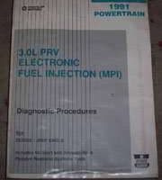 1991 Dodge Monaco 3.0L PRV EFI Engines Powertrain Diagnostic Procedures
