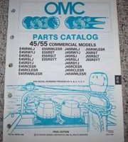 1991 Johnson Evinrude 45 & 55 HP Models Parts Catalog