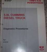 1991 Dodge Ram Truck 5.9L Cummins Diesel Engine Powertrain Diagnostic Procedures