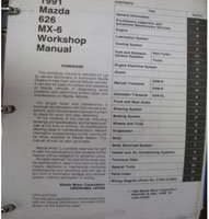 1991 Mazda 626 & MX-6 Workshop Service Manual Binder