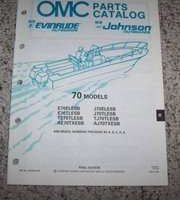 1991 Johnson Evinrude 70 HP Models Parts Catalog