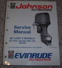 1991 Johnson Evinrude 225 HP 90 Loop V Models Service Manual