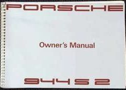 1991 Porsche 944 S2 Owner's Manual