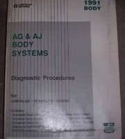 1991 Plymouth Laser Body Diagnostic Procedures Manual