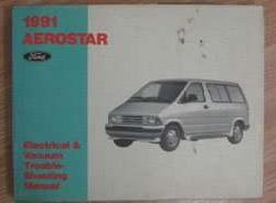 1991 Ford Aerostar Electrical Wiring Diagrams Troubleshooting Manual