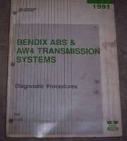 1991 Jeep Cherokee Bendix ABS & AW4 Transmission Ssytems Powertrain Diagnostic Procedures Manual