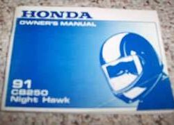 1991 Honda Night Hawk CB250 Owner's Manual
