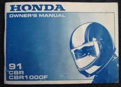 1991 Honda CB750 Nighthawk Motorcycle Owner's Manual