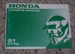 1991 Honda CT70 Owner's Manual