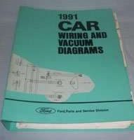1991 Mercury Cougar Large Format Wiring Diagrams Manual