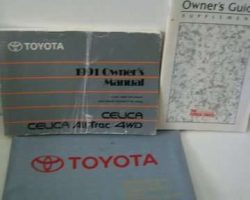 1991 Toyota Celica & Celica All-Trac/4WD Owner's Manual Set