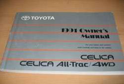 1991 Toyota Celica & Celica All-Trac/4WD Owner's Manual
