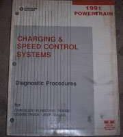 1991 Dodge Shadow Charging & Speed Control Systems Powertrain Diagnostic Procedures