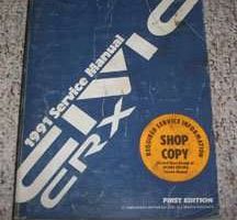 1991 Honda Civic CRX Shop Service Repair Manual