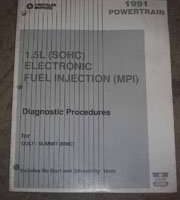 1991 Dodge Colt 1.5L SOHC Powertrain Diagnostic Procedures