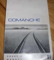 1991 Jeep Comanche Owner's Manual