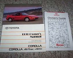 1991 Toyota Corolla & Corolla All-Trac/4WD Owner's Manual Set