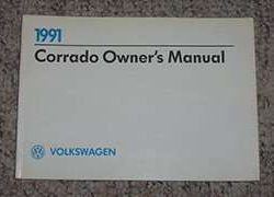1991 Volkswagen Corrado Owner's Manual