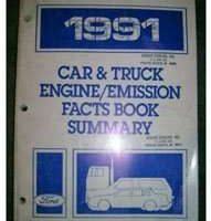 1991 Mercury Sable Engine/Emission Facts Book Summary