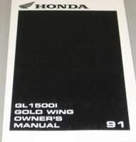 1991 Honda GL1500I Gold Wing Motorcycle Owner's Manual