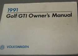 1991 Volkswagen Golf & GTI Owner's Manual