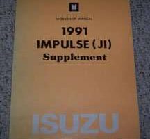 1991 Isuzu Impulse Service Manual Supplement