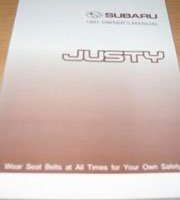 1991 Subaru Justy Owner's Manual