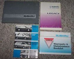 1991 Subaru Legacy Owner's Manual Set