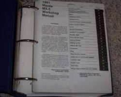 1991 Mazda MX-5 Miata Workshop Service Manual Binder