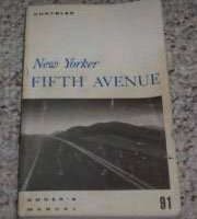 1991 Chrysler New Yorker Fifth Avenue Owner's Manual