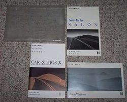 1991 Chrysler New Yorker Salon Owner's Manual Set